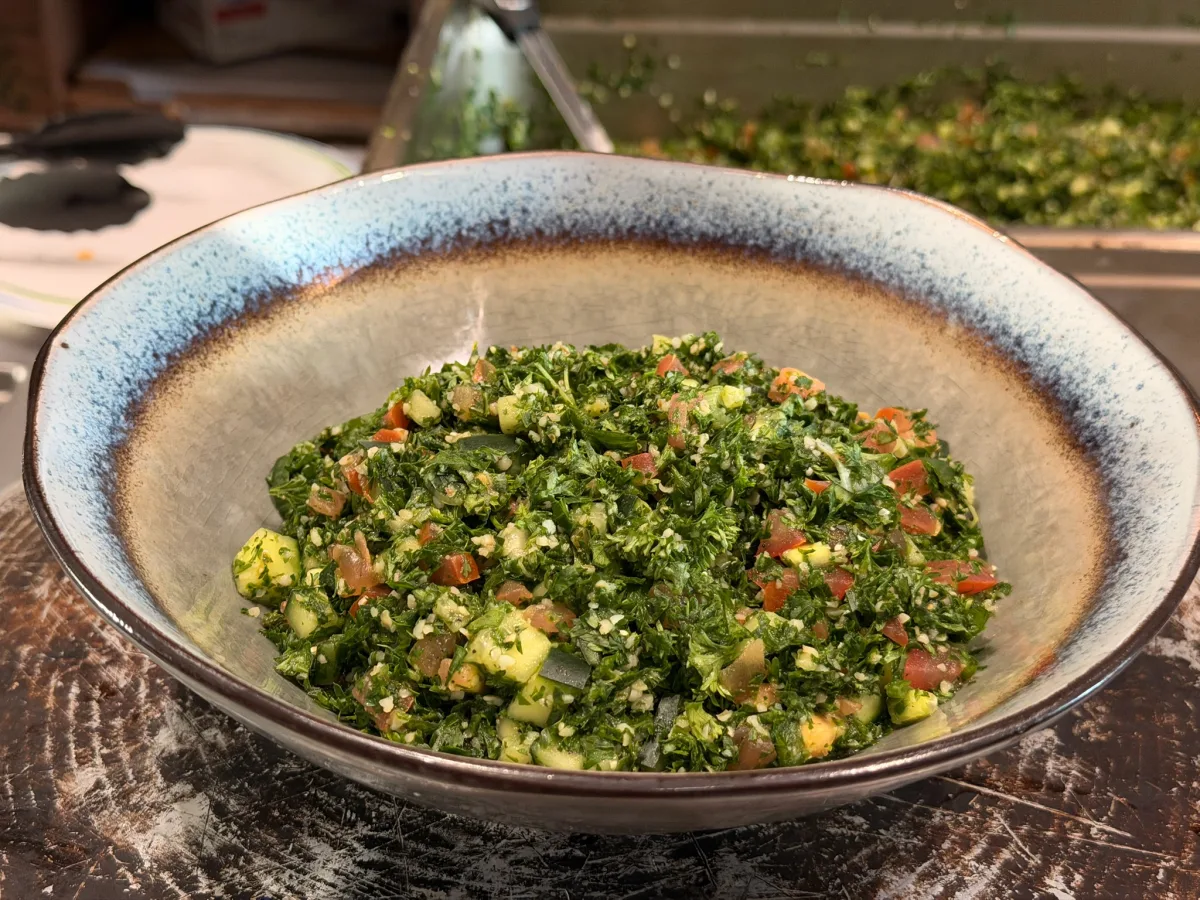 Fresh tabbouleh in a bowl